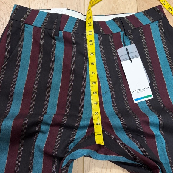 Scotch & Soda Violet Glitter Striped Flare Pants, sz 32x30 - Picture 14 of 16